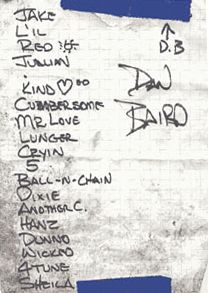 Set list for Dan Baird at the LA2, London, 13 August 2000