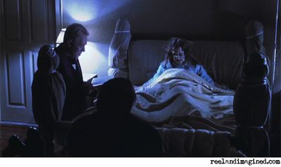 Max von Sydow, Jason Miller and Linda Blair in The Exorcist