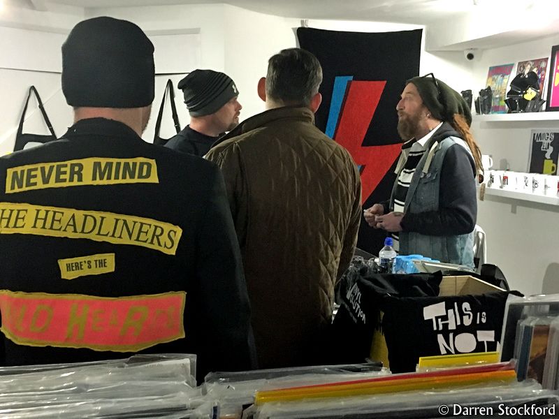 Ginger Wildheart meeting fans at Vinyl Revolution, Brighton, 6 March 2018