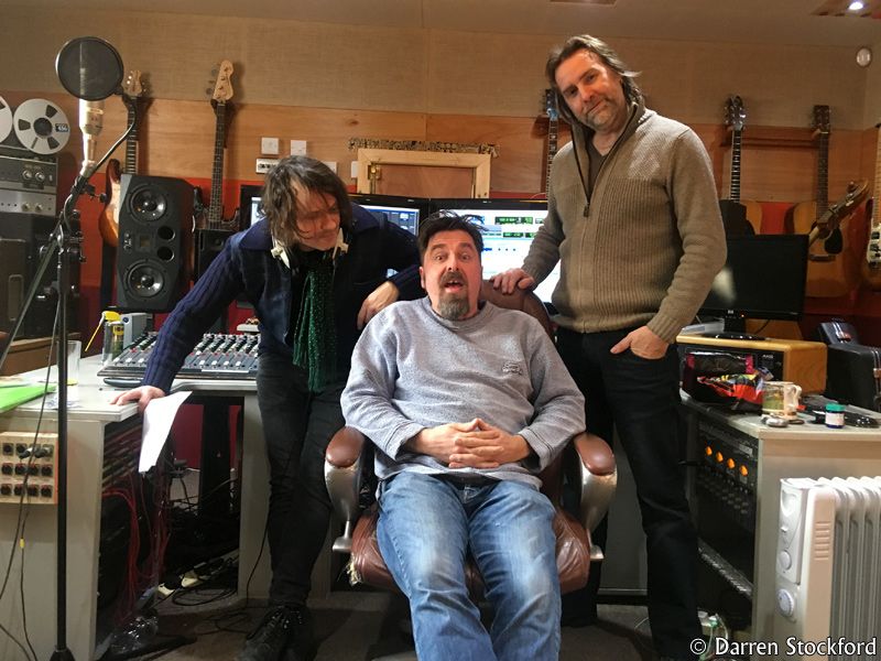 Marc and Slyder of Last Great Dreamers with Pete Brown at Henwood Studios, 12 December 2017