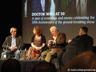 Philip Hinchcliffe, Louise Jameson, Tom Baker and Justin Johnson at the BFI, 20 April 2013