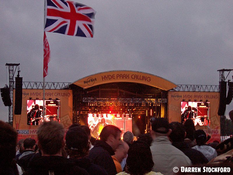 Aerosmith on stage in Hyde Park, 24 June 2007