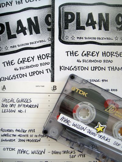 Marc Wilson demo tape and Plan 9 flyer