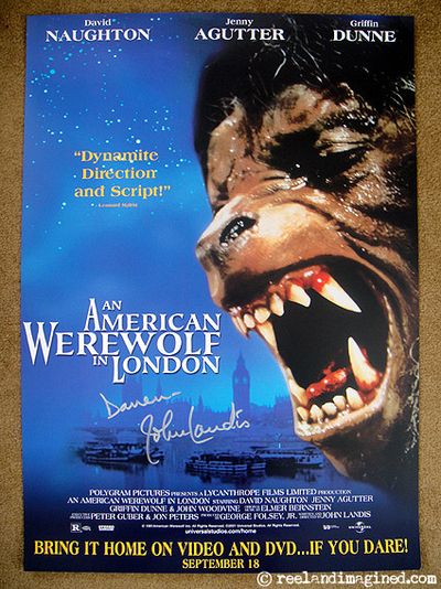 Signed poster for An American Werewolf In London