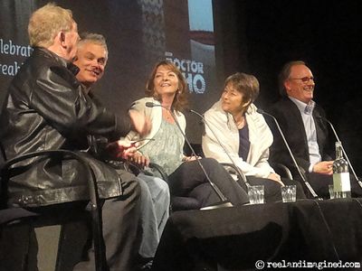 Graeme Harper, Matthew Waterhouse, Sarah Sutton, Janet Fielding and Peter Davison at the BFI, May 2013