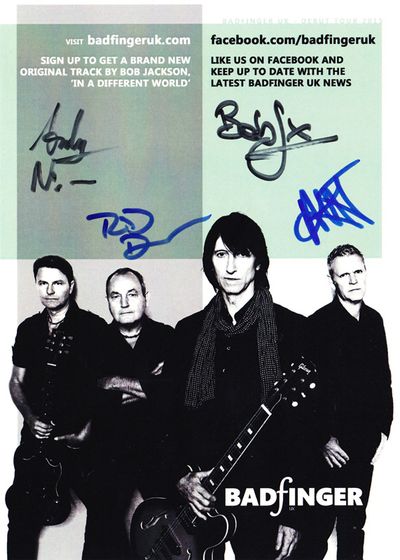 Signed Badfinger UK flyer