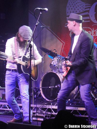 Pete Gow and Tim Emery of Case Hardin, live at the Brooklyn Bowl, Greenwich, 13 March 2016