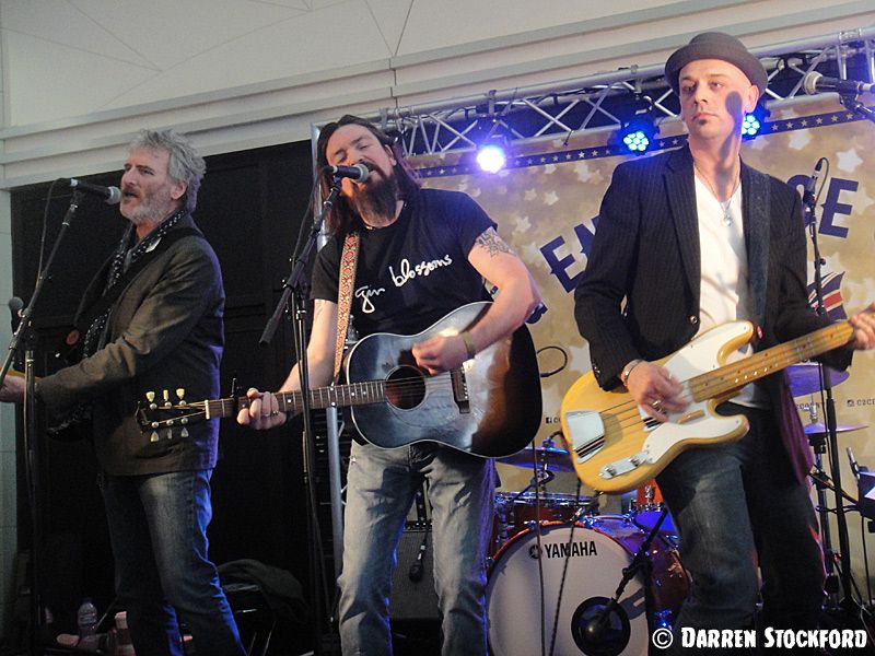 Jim Maving, Pete Gow and Tim Emery of Case Hardin, live at the O2, Greenwich, 12 March 2016