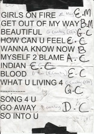 CJ & The Satellites set list