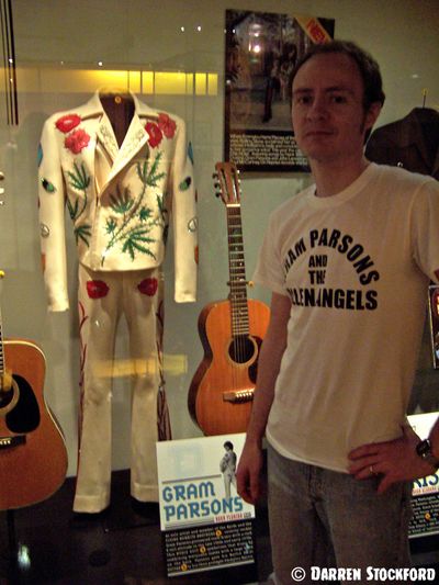 With the Gram Parsons exhibit at the Country Music Hall of Fame and Museum, Nashville, in 2008