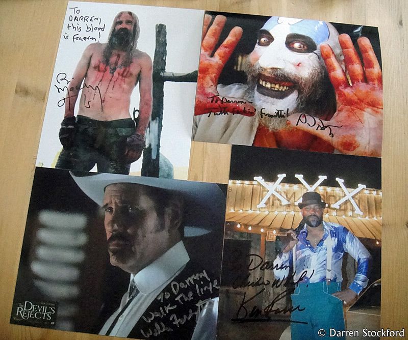 Signed 8x10s of Bill Moseley, Sid Haig, William Forsythe and Ken Foree