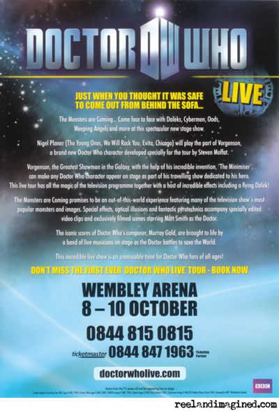 Flyer for Doctor Who Live