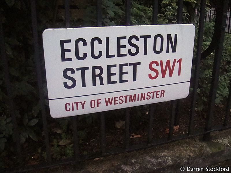 Eccleston Street, SW1, street sign