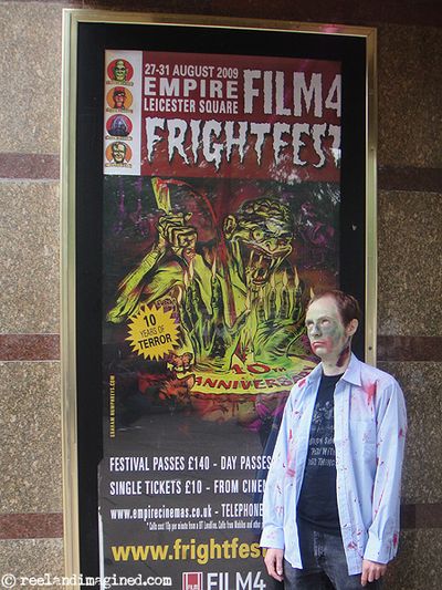 Standing next to a FrightFest 2009 poster