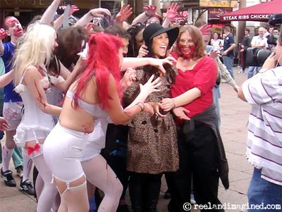 Myleene Klass with zombies at FrightFest 2009