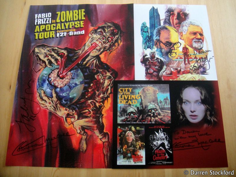 Items signed by Fabio Frizzi and Catriona MacColl