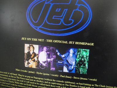 Official Jet website, 1996