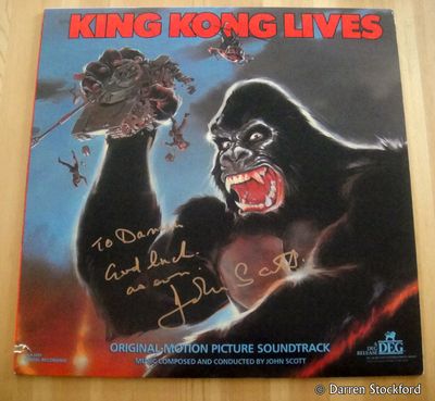 King Kong Lives LP, signed by John Scott