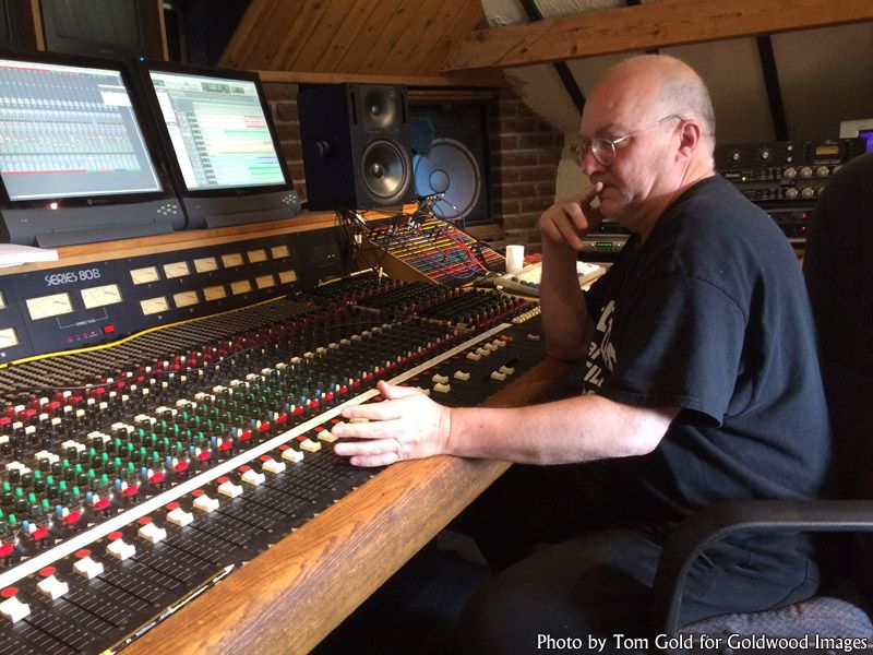 Producer Tony Harris at Foel Studio, summer 2016