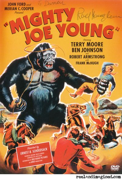 Mighty Joe Young DVD sleeve, signed by Ray Harryhausen