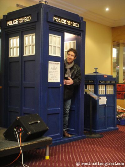 Paul McGann exiting the TARDIS at Project MotorMouth