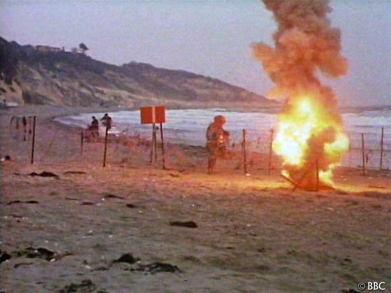 A Sea Devil in the minefield from The Sea Devils (1972)