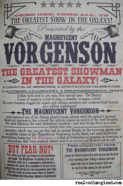 Vorgenson's advertising poster from Doctor Who Live
